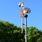 MONICA cameras mounted on a lamp post during the Rhein-in-Flammen event in Bonn © FIT