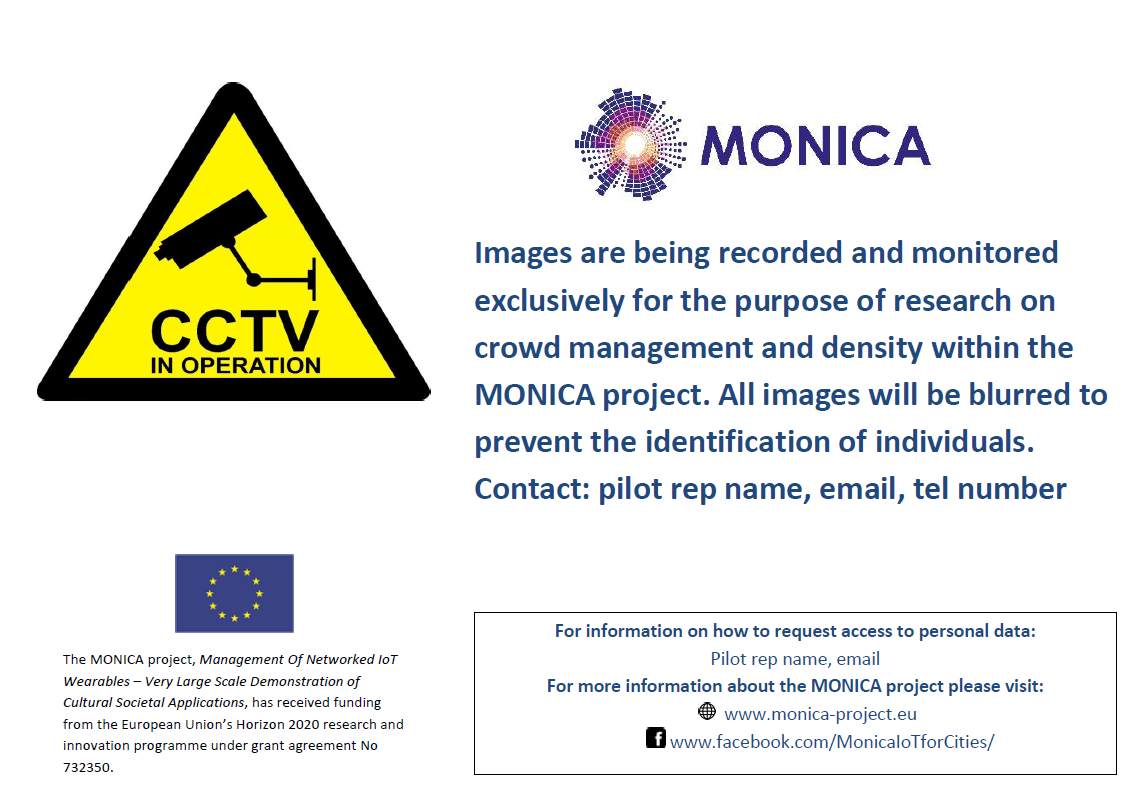 Example of GDPR compliant CCTV notice poster